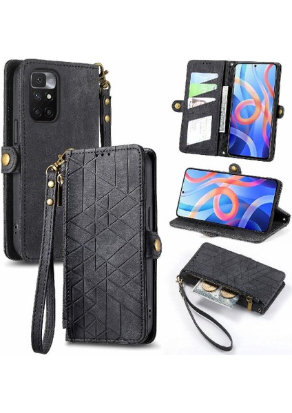 Xiaomi Redmi Not 11 Için Flip Case 4g Darbeye Basit Iş Cüzdan (Yurt Dışından)