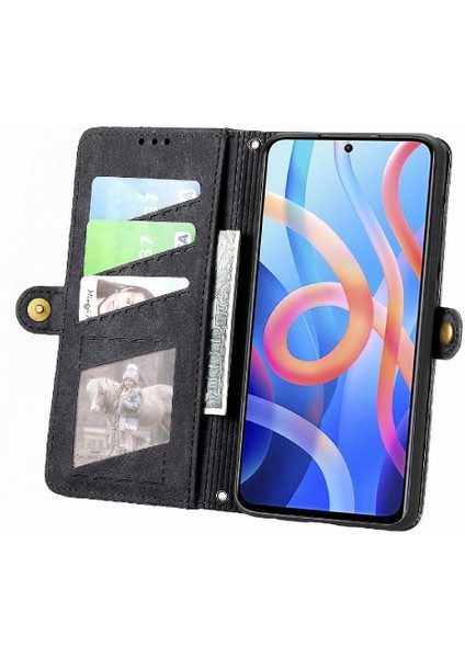 Xiaomi Redmi Not 11 Için Flip Case 4g Darbeye Basit Iş Cüzdan (Yurt Dışından)