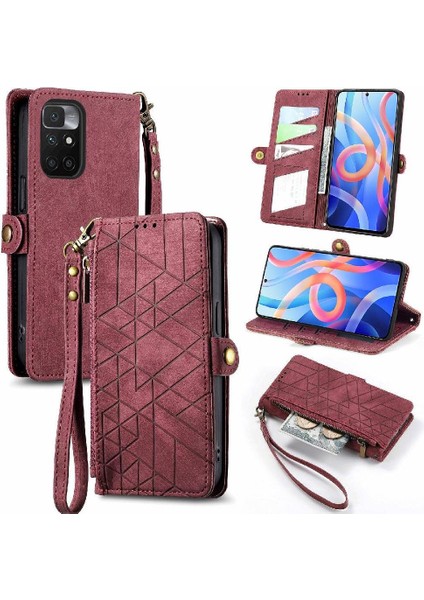 Xiaomi Redmi Not 11 Için Flip Case 4g Darbeye Basit Iş Cüzdan (Yurt Dışından)