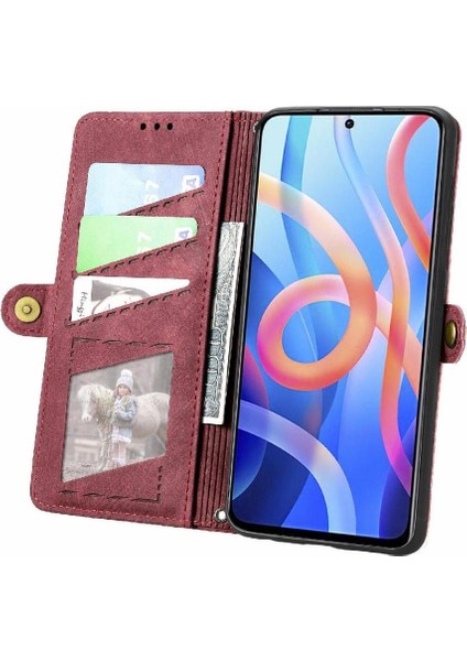 Xiaomi Redmi Not 11 Için Flip Case 4g Darbeye Basit Iş Cüzdan (Yurt Dışından)
