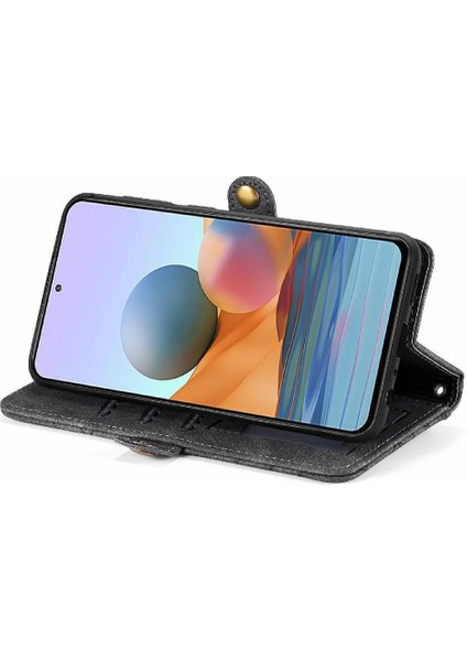 Xiaomi Redmi Not 10 Pro Için Flip Case Basit Iş Deri Kılıf Cüzdan (Yurt Dışından)