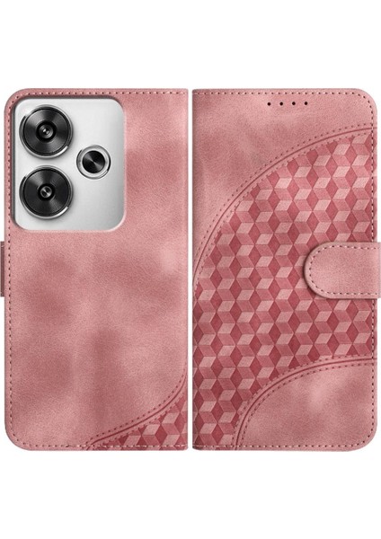Xiaomi Poco F6 Için Flip Case Pu Deri Kapak Çevirin Geometrik Desen Kartı (Yurt Dışından)