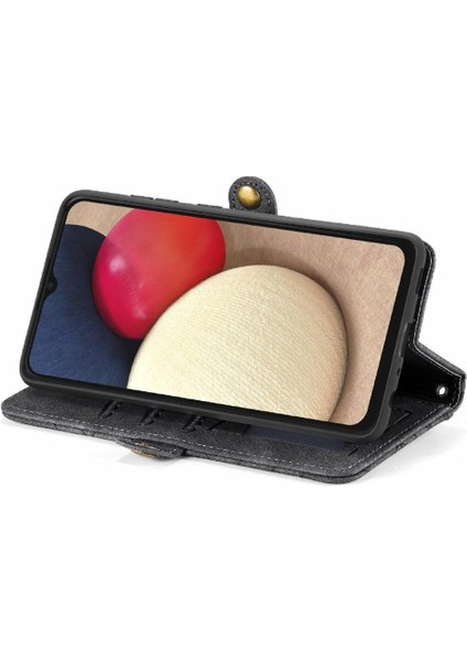 Samsung Galaxy A02S Cüzdan Için Flip Case Basit Iş Kapak Kılıfı (Yurt Dışından)