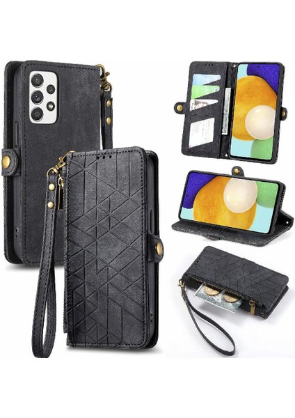 Samsung Galaxy Için Flip Case A52S 5g Darbeye Kapak Kapak Basit Cüzdan (Yurt Dışından)