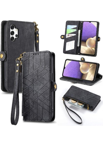 Samsung Galaxy A32 5g Için Flip Case Deri Kılıf Darbeye Cüzdan Flip (Yurt Dışından)