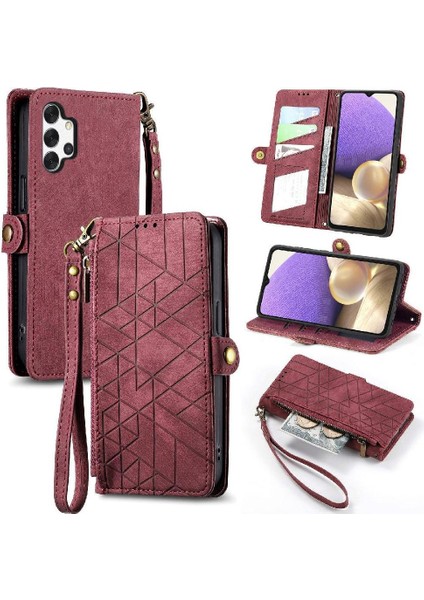 Samsung Galaxy A32 5g Için Flip Case Deri Kılıf Darbeye Cüzdan Flip (Yurt Dışından)