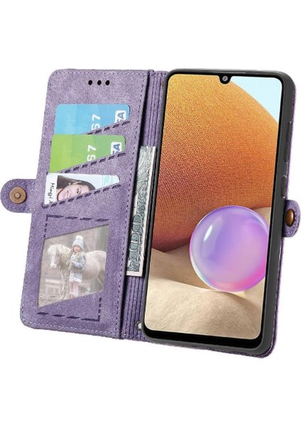 Samsung Galaxy A32 4g Için Flip Case Deri Kılıf Kapak Basit Cüzdan (Yurt Dışından) modelleri