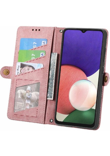 Samsung Galaxy A22 5g Için Flip Case Darbeye Basit Iş Cüzdan (Yurt Dışından) indirimleri