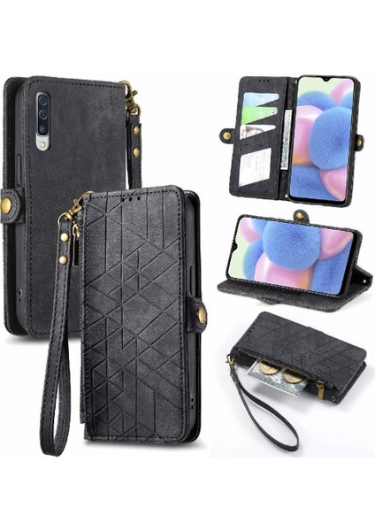Samsung Galaxy A30S Flip Kapak Için Flip Case Basit Iş Cüzdan Kılıf (Yurt Dışından)