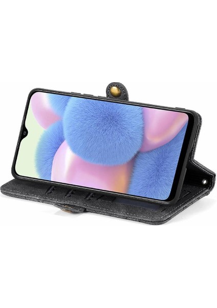 Samsung Galaxy A30S Flip Kapak Için Flip Case Basit Iş Cüzdan Kılıf (Yurt Dışından)