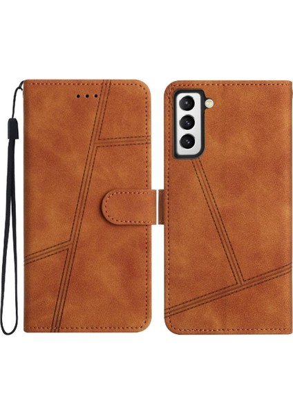 Samsung Galaxy S21 Artı Tam Koruma Bilek Kayışı Flip Pu Için Flip Case (Yurt Dışından)