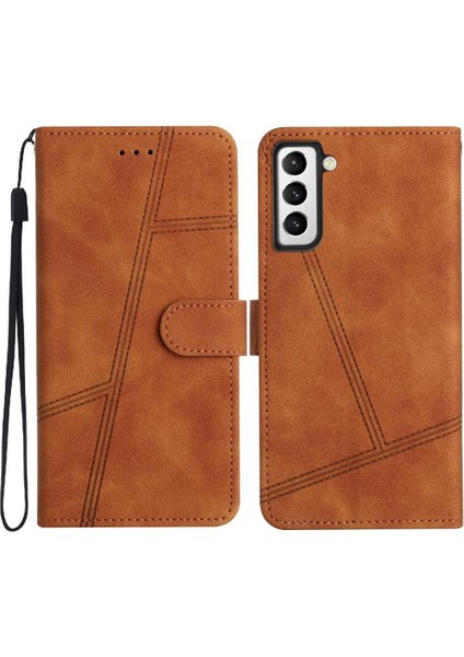 Samsung Galaxy S21 Için Flip Case Kart Yuvaları Tutucu Manyetik Kapak Folio Pu (Yurt Dışından)