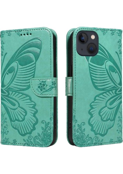 Kredi Kartı Yuvası ile IPhone 14 Için Flip Case Ayrılabilir El Kayışı Yüksek (Yurt Dışından)