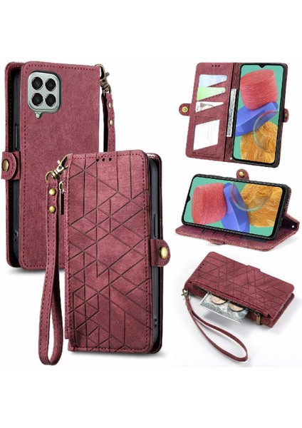Samsung Galaxy M33 5g Deri Kılıf Için Flip Case Basit Iş Çevirme (Yurt Dışından)