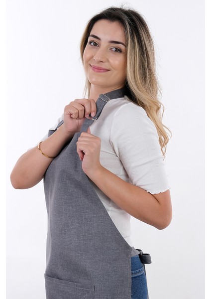 Simple 3'lü Set Ayar Askılı Mutfak Önlüğü Seti (Eldiven, Tutacak)