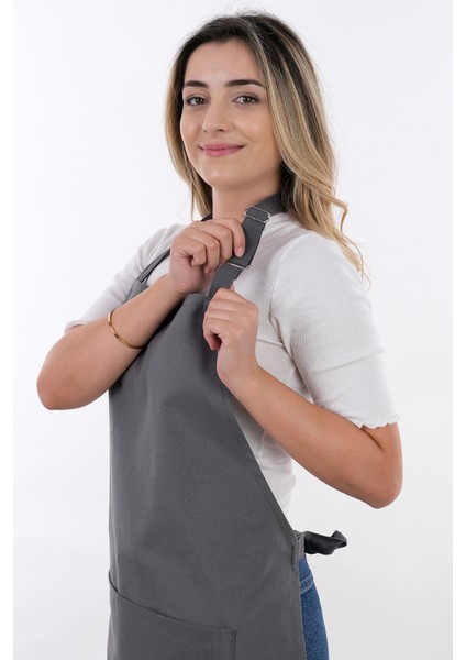 Simple 3'lü Set Ayar Askılı Mutfak Önlüğü Seti (Eldiven, Tutacak)