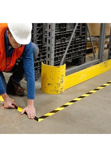 Yer İşaretleme Bandı Sarı-Siyah 5cmx30m Sarı Siyah Zemin İşaretleme İkaz Bandı 50mm indirimleri