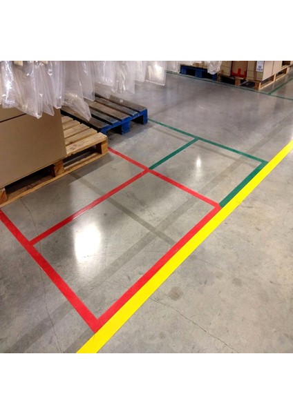 Yer İşaretleme Bandı Kırmızı 5cmx30m Kırmızı Zemin İşaretleme Bandı 50mm fiyatları