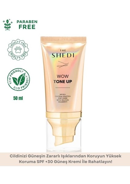 The Shedi Wow Tone Up Spf 30+ Beta Glucan 50 ml