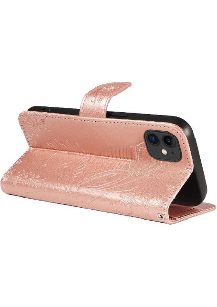 Kredi Kartı Yuvası ile IPhone 12 Mini Yüksek Kaliteli Deri Için Flip Case (Yurt Dışından)