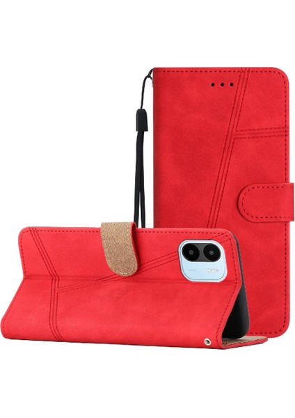 Xiaomi Redmi A1 Bilek Kayışı Için Flip Case Cüzdan Pu Deri Flip Folio (Yurt Dışından)