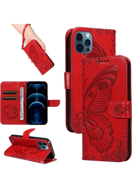 Kredi Kartı Yuvası Ayrılabilir El Kayışı ile IPhone 13 Pro Için Flip Case (Yurt Dışından)