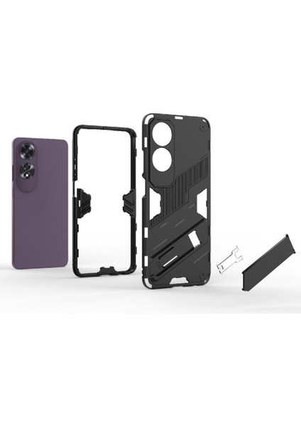 Oppo A60 4g Kickstand Koruyucu Kapak Için Kılıf Sağlam Askeri (Yurt Dışından) modelleri