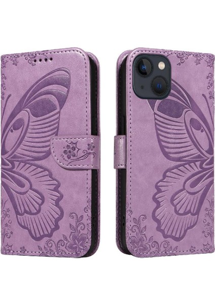 Kredi Kartı Yuvası ile IPhone 13 Mini Yüksek Kalite Deri Için Flip Case (Yurt Dışından)