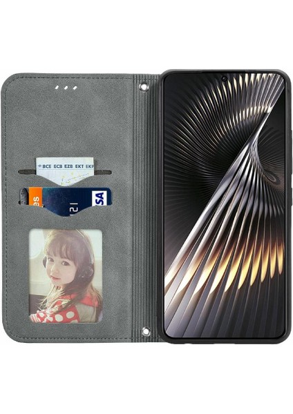 Xiaomi Poco F6 Deri Kılıf Için Flip Case Cüzdan Kapak Kapak Basit (Yurt Dışından)