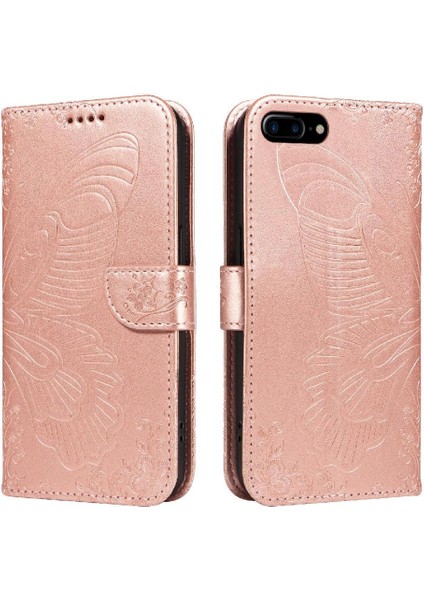 IPhone 6 Için Flip Case Artı/6s Artı Kredi Kartı Yuvası ile Kabartmalı El (Yurt Dışından)
