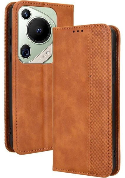 Huawei Pura 70 Ultra Cüzdan Pu Deri Manyetik Kapatma Için Kılıf (Yurt Dışından)