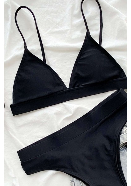 Yüksek Bel Siyah Bikini Altı