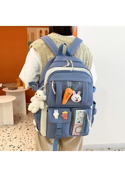 4 Parça Büyük Kapasiteli Okul Çantası Seti (Yurt Dışından) modelleri