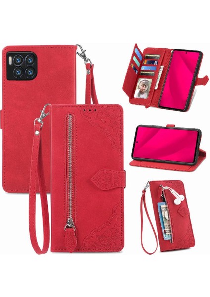 T-Mobile Revvl 7 Pro 5g Flip Fermuar Tarzı Iş Yuvası Için Flip Case (Yurt Dışından)