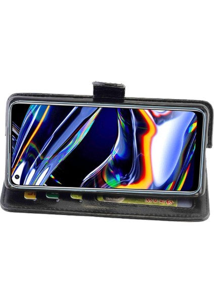 Realme 7 Pro Manyetik Kapatma Pu Deri Kickstand Kart Için Flip Case (Yurt Dışından)