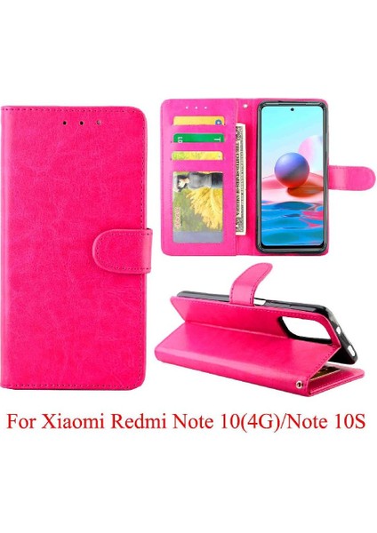 Xiaomi Redmi Not 10 Için Flip Case 4g Kickstand Manyetik Kapatma Kartı Pu (Yurt Dışından) fırsatları