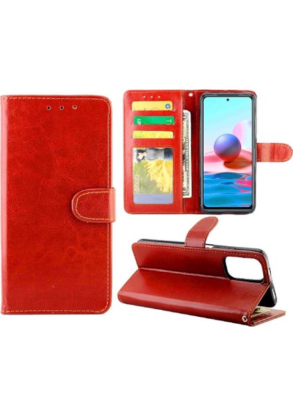 Xiaomi Redmi Not 10 Için Flip Case 4g Kickstand Manyetik Kapatma Kartı Pu (Yurt Dışından) indirimleri