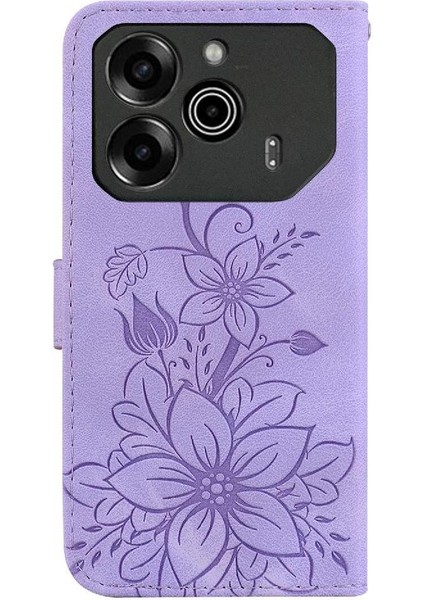 Tecno Pova 6 Pro 5g Kickstand Manyetik Cüzdan Kabartmalı Zambak Için Flip Case (Yurt Dışından) indirimleri