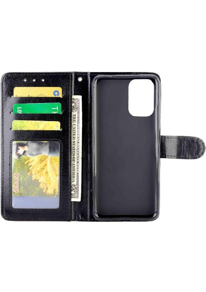 Xiaomi Redmi Not 10 Için Flip Case 4g Kickstand Manyetik Kapatma Kartı Pu (Yurt Dışından)