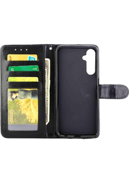 Samsung Galaxy M34 5g Darbeye Kickstand Kart Tutucu Pu Için Flip Case (Yurt Dışından)