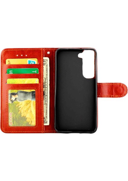 SZY Mall Samsung Galaxy S22 5g Kickstand Manyetik Kapatma Kartı Pu Için Flip Case (Yurt Dışından)