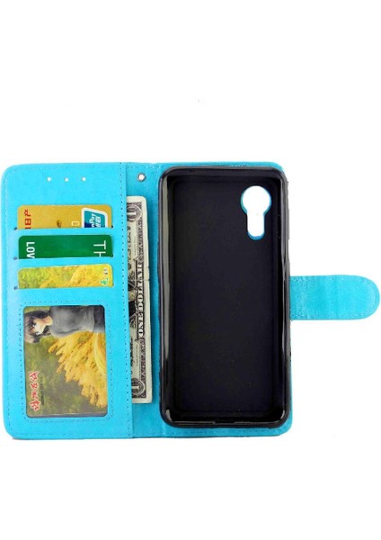 Samsung Galaxy Xcover 5 Kart Tutucu Manyetik Kapatma Pu Için Flip Case (Yurt Dışından)