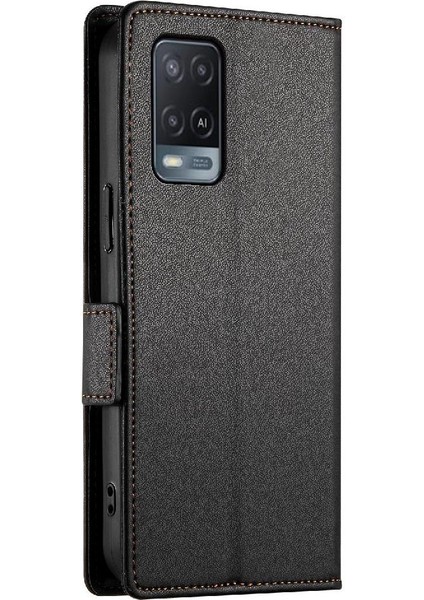 Oppo A54 Cüzdan Günlük Kullanım Için Flip Case Kartvizit Yuvaları Çevirin (Yurt Dışından)