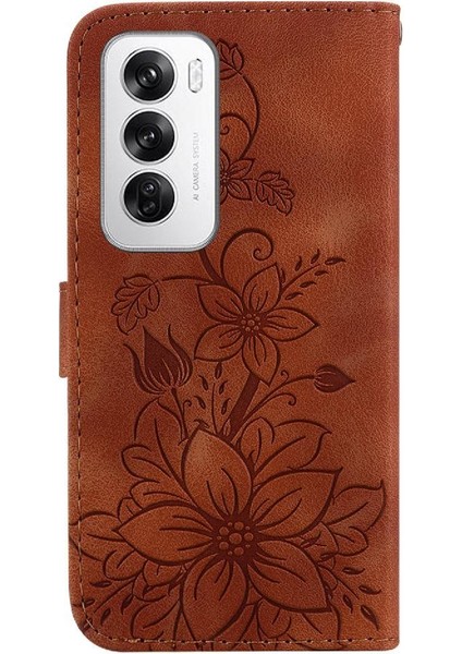 Oppo Oppo 12 5g Kabartmalı Zambak Manyetik Kart Tutucu Kickstand Için Flip Case (Yurt Dışından) indirimleri