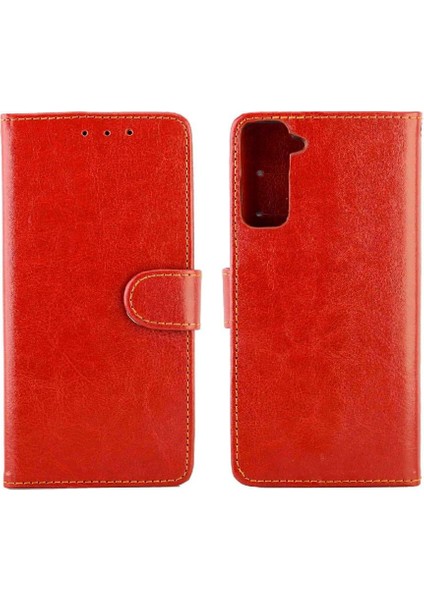 Samsung Galaxy S21 Artı Pu Deri Kart Tutucu Manyetik Için Flip Case (Yurt Dışından)