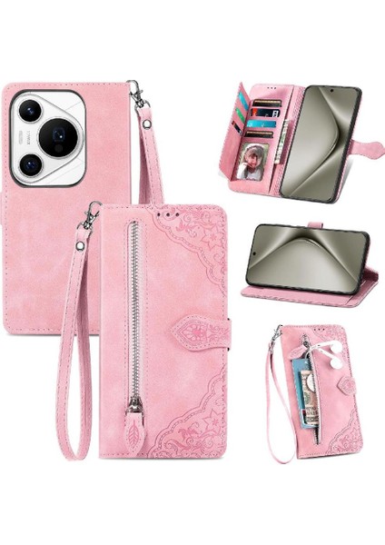 Huawei Pura 70 Pro Iş Için Flip Case Çok Renkli Flip Fermuar Tarzı (Yurt Dışından)