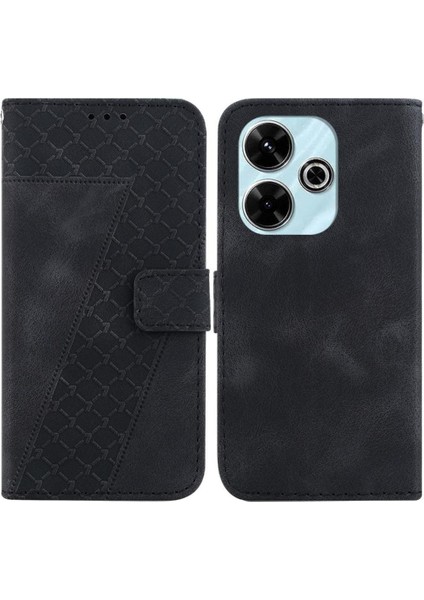 Telefon Kılıfı Için Xiaomi Poco M6 4g Flip Folio Kapak Pu Deri Cüzdan Kart (Yurt Dışından)
