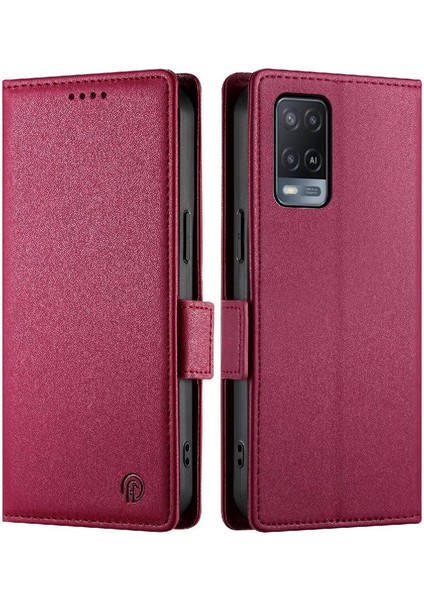 Oppo A54 Cüzdan Günlük Kullanım Için Flip Case Kartvizit Yuvaları Çevirin (Yurt Dışından)
