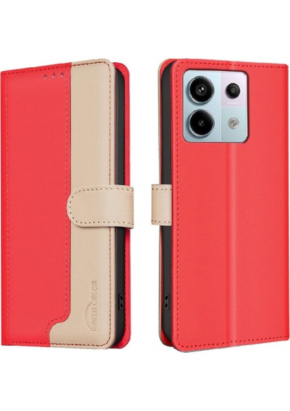 Xiaomi Poco X6 Flip Folio Darbeye Tpu Iç Kabuk Rfıd Için Flip Case (Yurt Dışından)