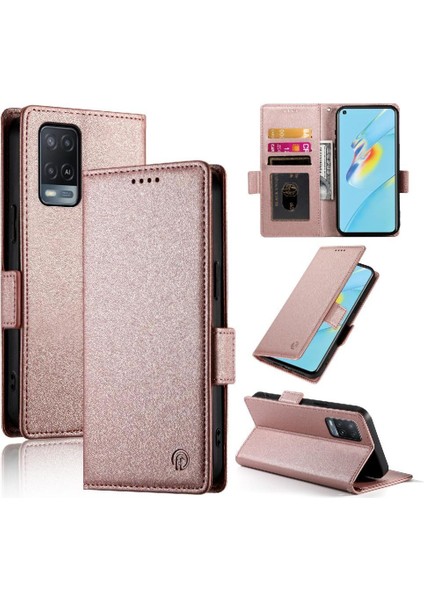 Oppo A54 Cüzdan Günlük Kullanım Için Flip Case Kartvizit Yuvaları Çevirin (Yurt Dışından)